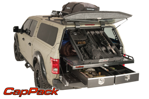 overhead storage space for a truck cap