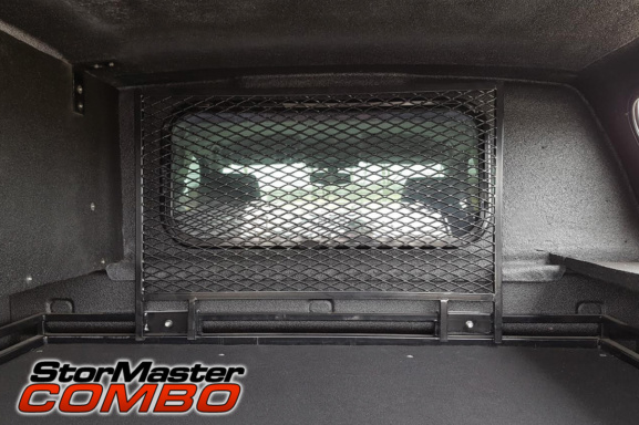 Stormaster Combo bulkhead mesh gate for the rear window of your pickup truck