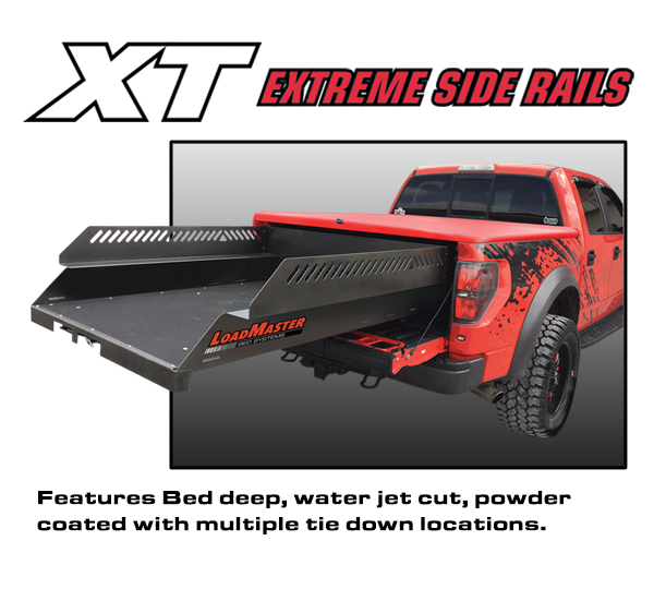 Loadmaster XT extreme side rails powder coated cargo slide